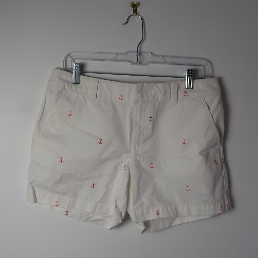 Tommy Hilfiger White Shorts Pink Anchors 6